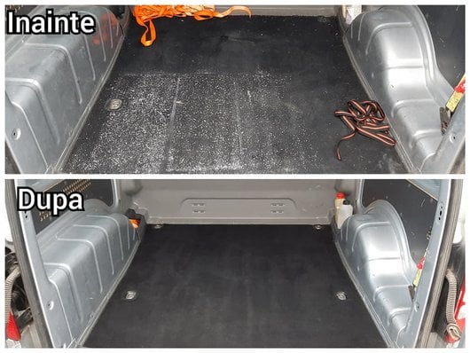 Detailing portbagaj auto Timișoara — înainte și după curățare profesională