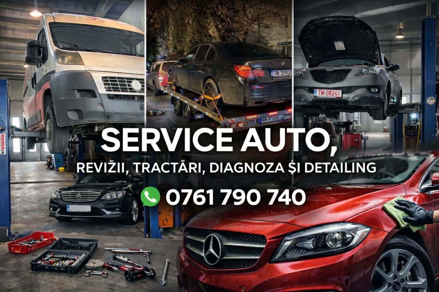 Service auto complet Timișoara — mecanică, revizii, tractări, diagnoză și detailing